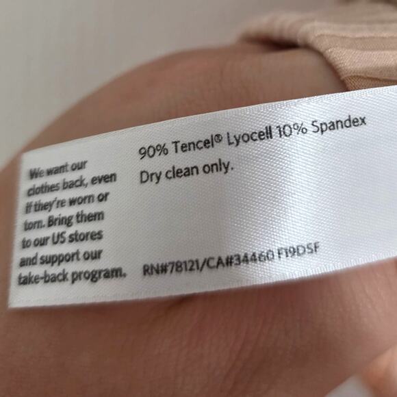 Eileen Fisher Rib Mock Neck Tank Top in Dune Sleeveless Ribbed Knit Pullover - Picture 9 of 10